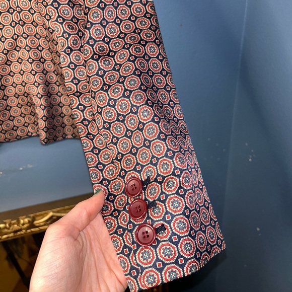 Blazer geometric pattern blue and red - Picture 7 of 7